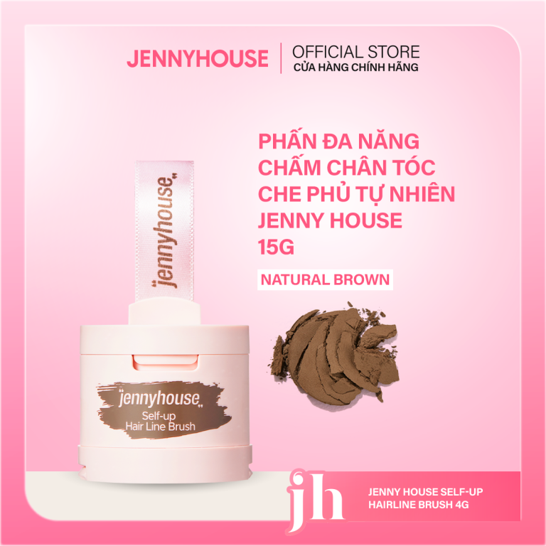 Phấn Đa Năng Chấm Chân Tóc Che Phủ Tự Nhiên Jenny House Self-Up Hairline Brush Natural Brown 4g