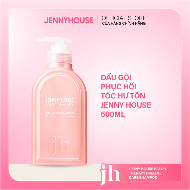 Dầu Gội Phục Hồi Chuyên Sâu Tóc Hư Tổn, Giảm Gãy Rụng Jennyhouse - Salon Therapy Damage Care Shampoo 500ml