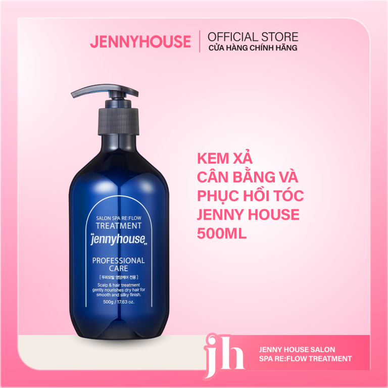 Kem Xả Cấp Ẩm, Phục Hồi Tóc Khô Xơ Jennyhouse - Salon Spa Re:Flow Treatment 500ml