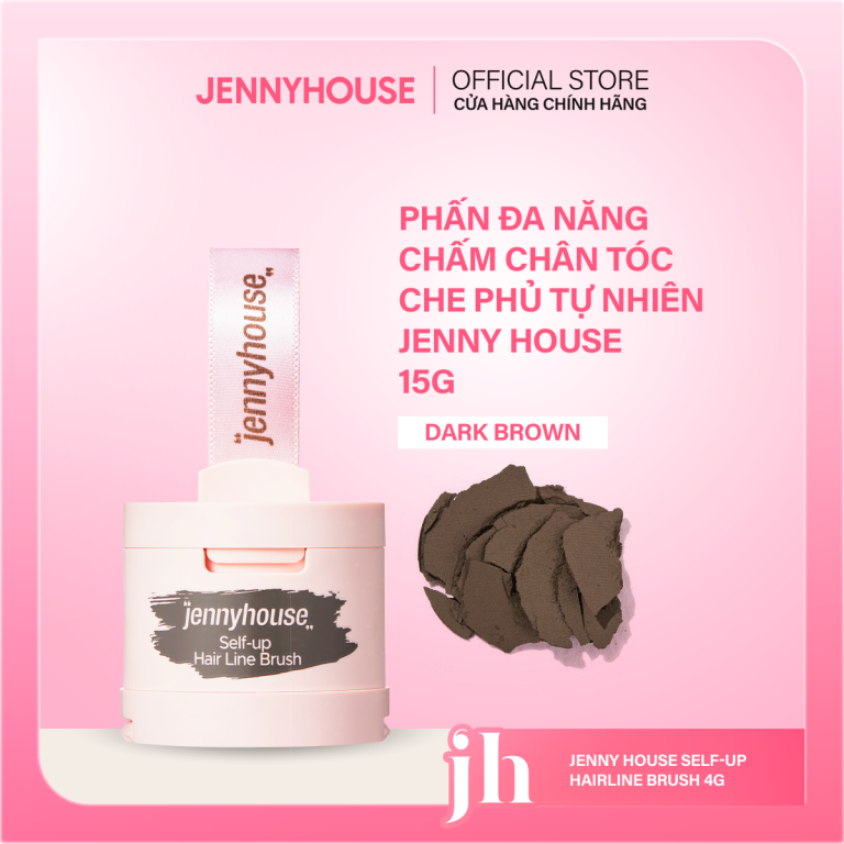 Phấn Đa Năng Chấm Chân Tóc Che Phủ Tự Nhiên Jenny House Self-Up Hairline Brush Dark Brown 4g