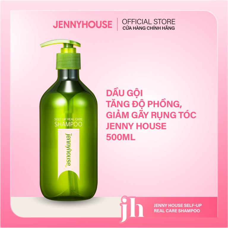 Dầu Gội Tăng Độ Phồng, Giảm Gãy Rụng Tóc Jenny House Self-Up Real Care Shampoo 500ml